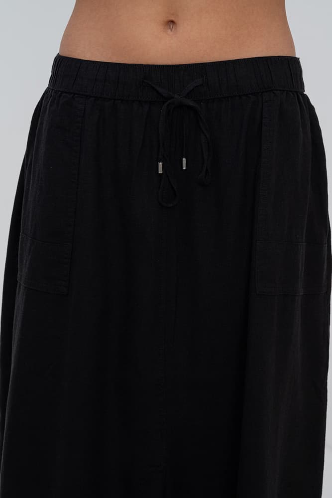 Γυναικεία Λινή Φούστα Μαύρη S.Oliver 2163711-9999