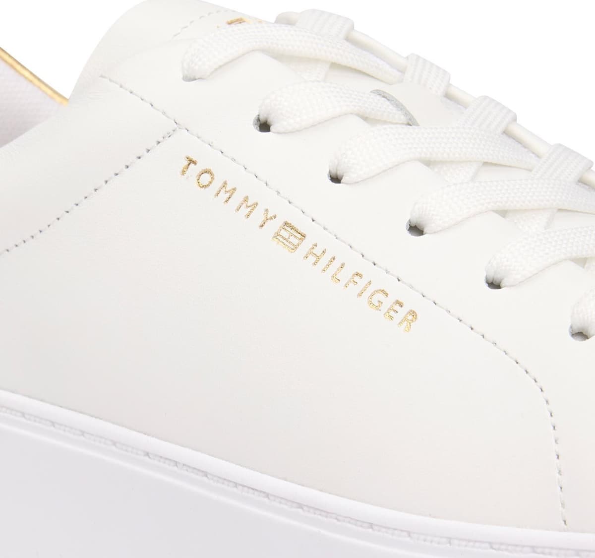 Γυναικεία Δερμάτινα Sneakers Λευκά Tommy Hilfiger FW0FW08756-0HT