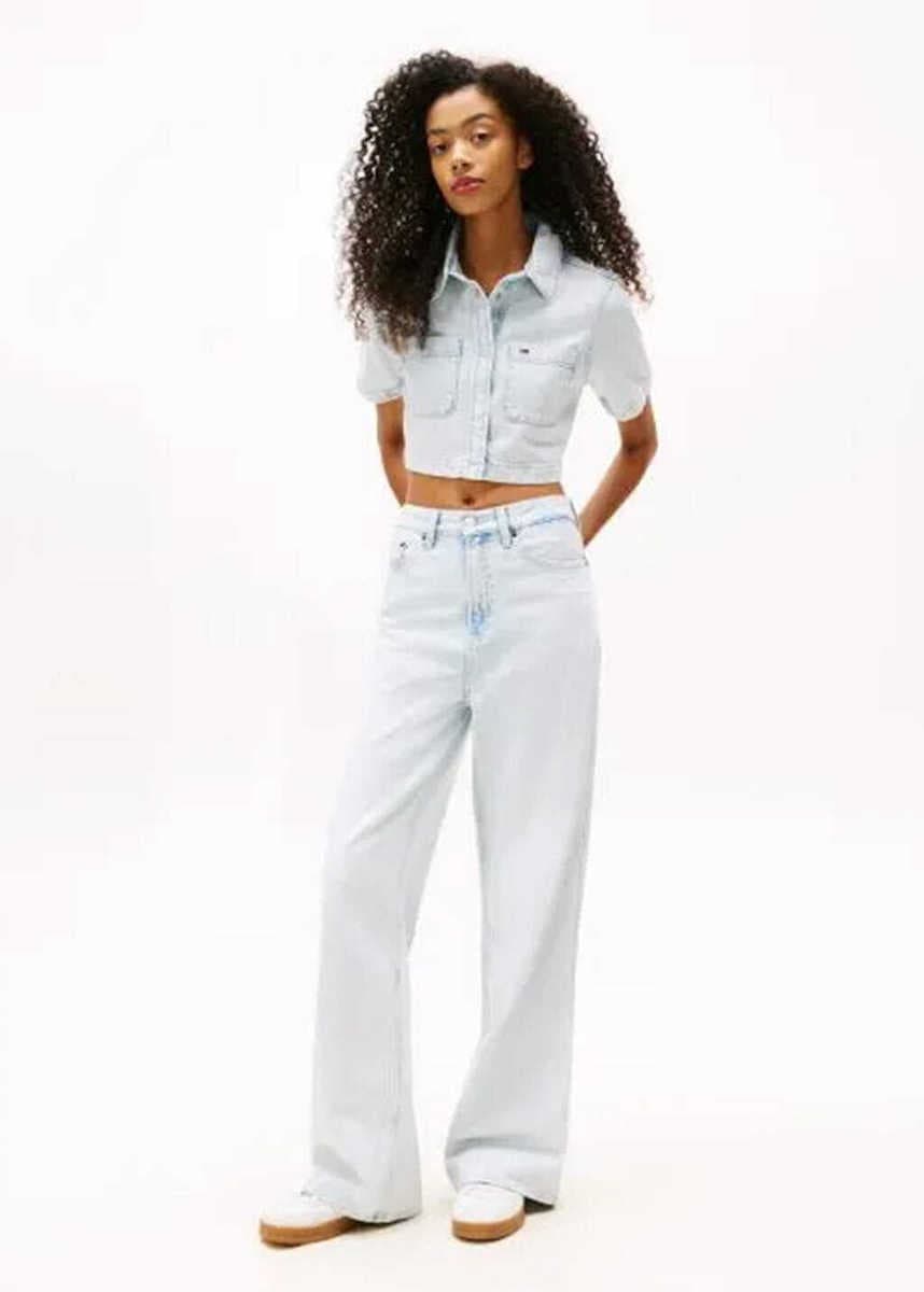 Γυναικείο Κοντομάνικο Τζιν Πουκάμισο Γαλάζιο Tommy Jeans DW0DW21072-1AB