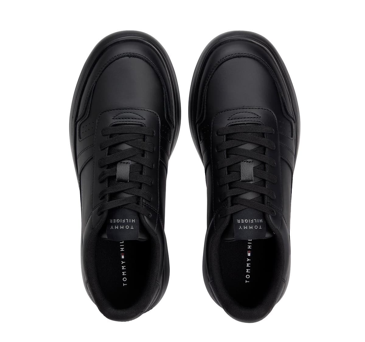 Ανδρικά Δερμάτινα Sneakers Μαύρα Tommy Hilfiger FM0FM05529-BDS