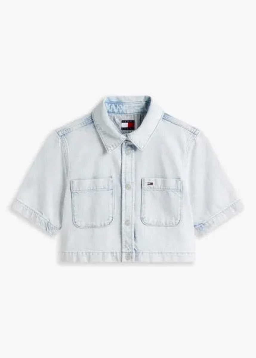 Γυναικείο Κοντομάνικο Τζιν Πουκάμισο Γαλάζιο Tommy Jeans DW0DW21072-1AB