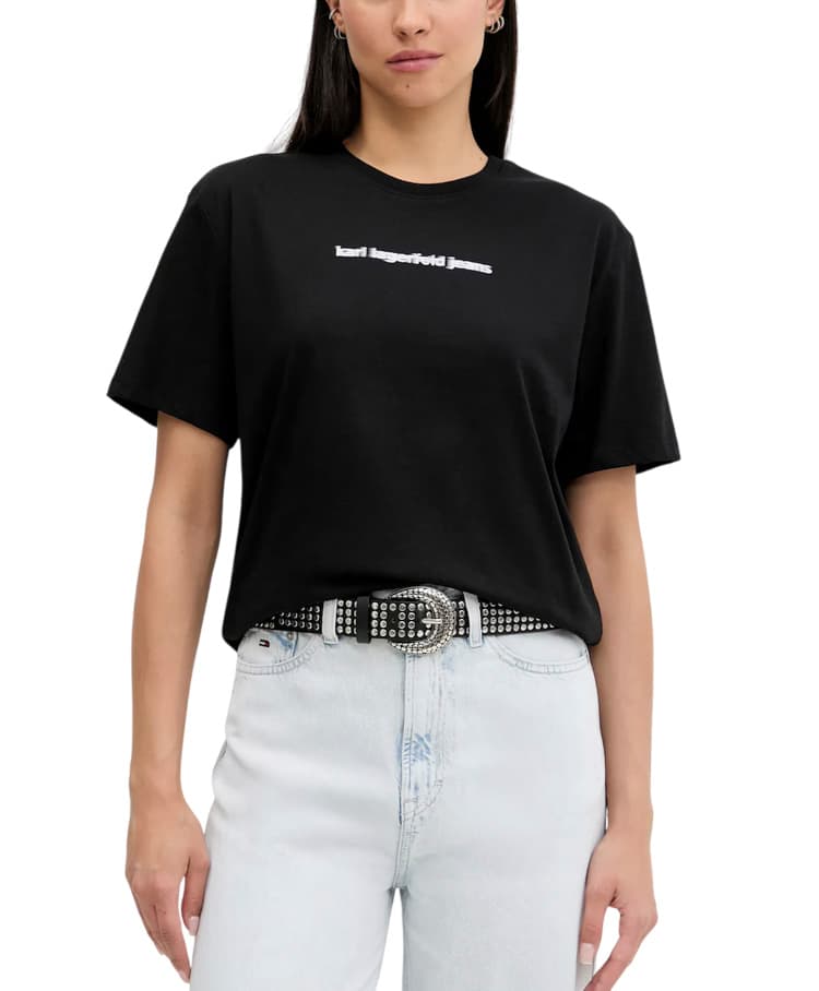 Γυναικείο T-shirt Μαύρο Karl Lagerfeld Jeans A3W17039-999 BLACK