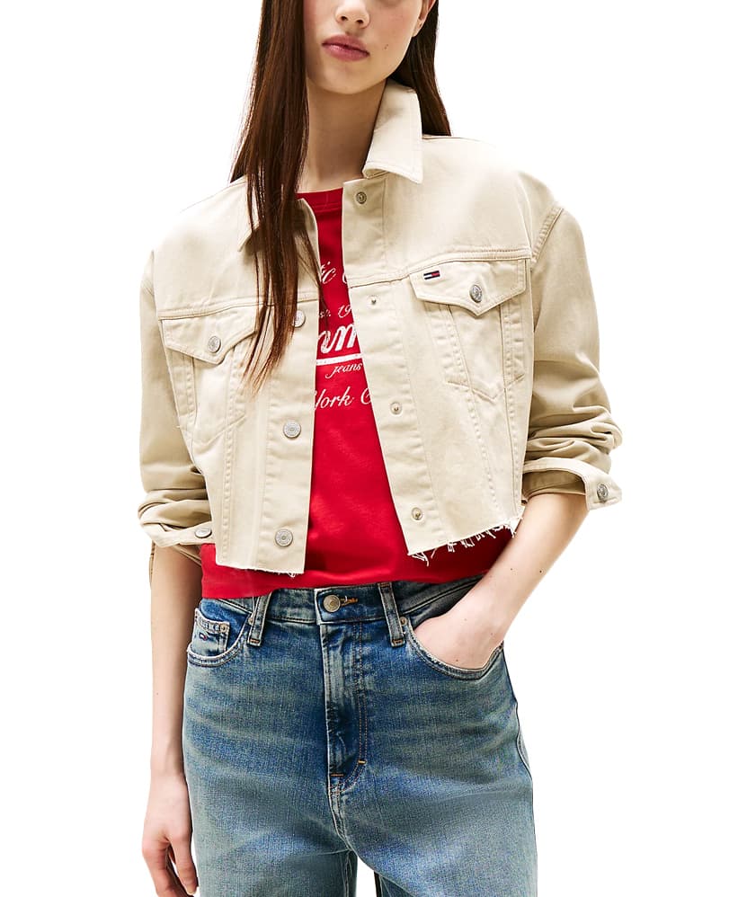 Γυναικείο Τζιν Μπουφάν Μπεζ Tommy Jeans DW0DW21431-RBV