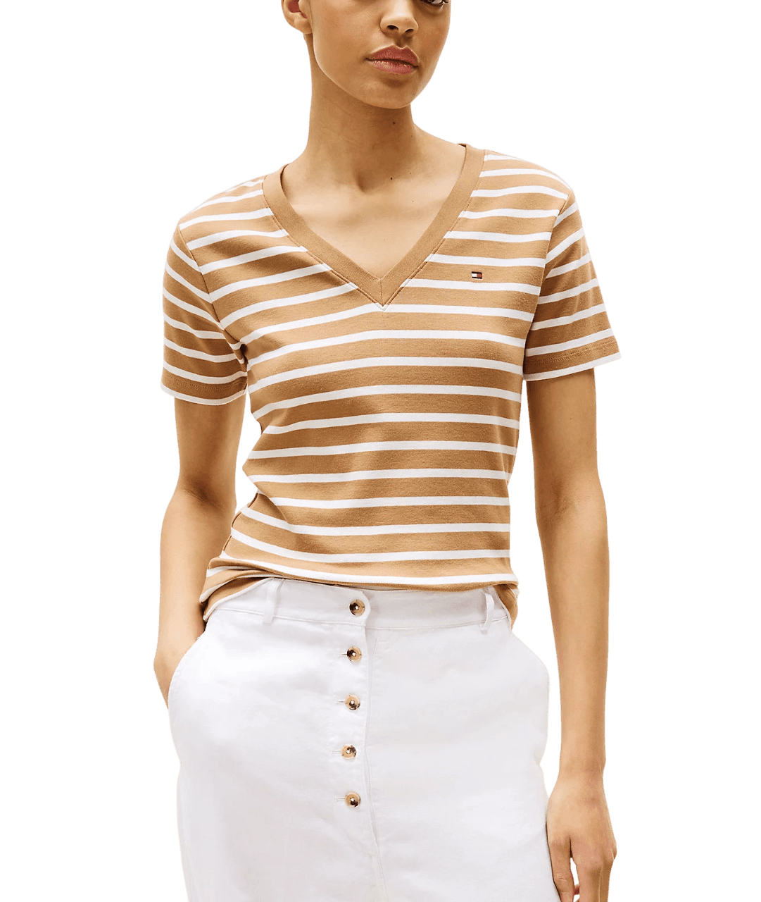 Women's T-Shirts Tommy Hilfiger Brown