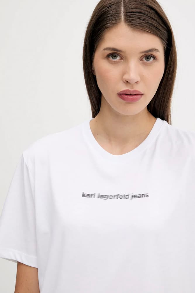 Γυναικείο T-shirt Λευκό Karl Lagerfeld Jeans A3W17039-100 WHITE