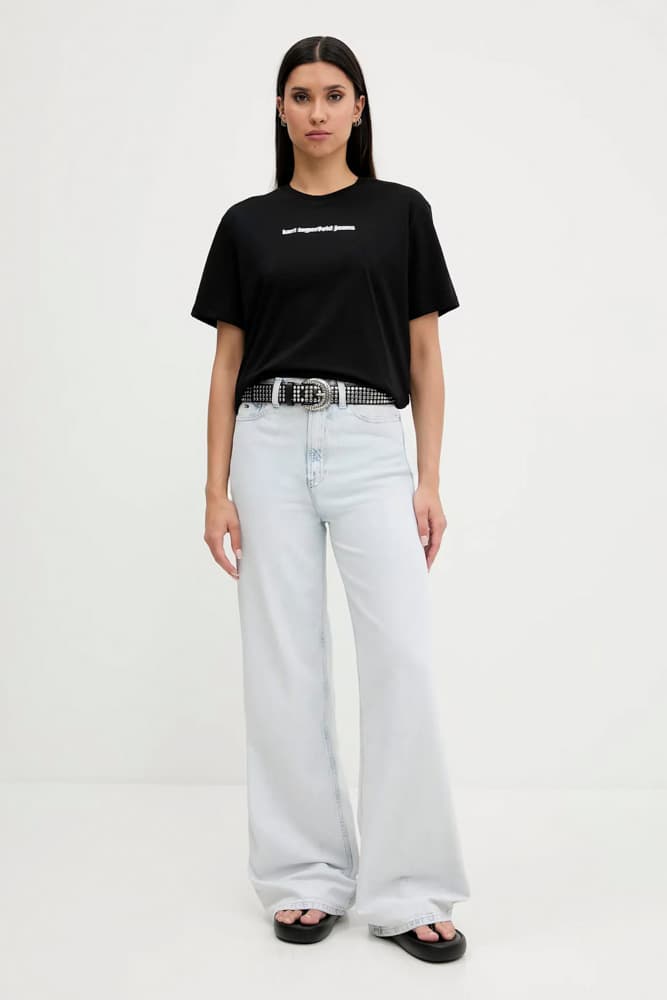 Γυναικείο T-shirt Μαύρο Karl Lagerfeld Jeans A3W17039-999 BLACK