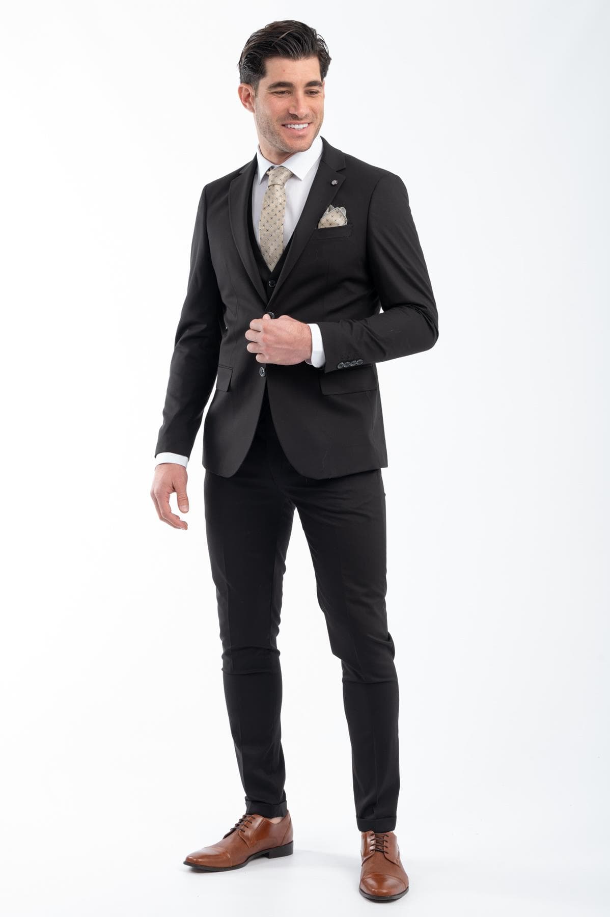 Ανδρικό Κοστούμι Μαύρο Vittorio 25ROSSI-BLACK
