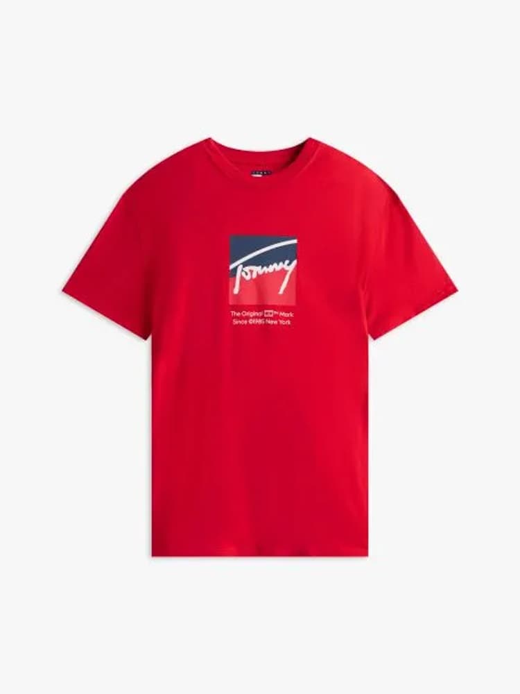 Ανδρικό T-shirt Κόκκινο Tommy Jeans DM0DM21940-XLE
