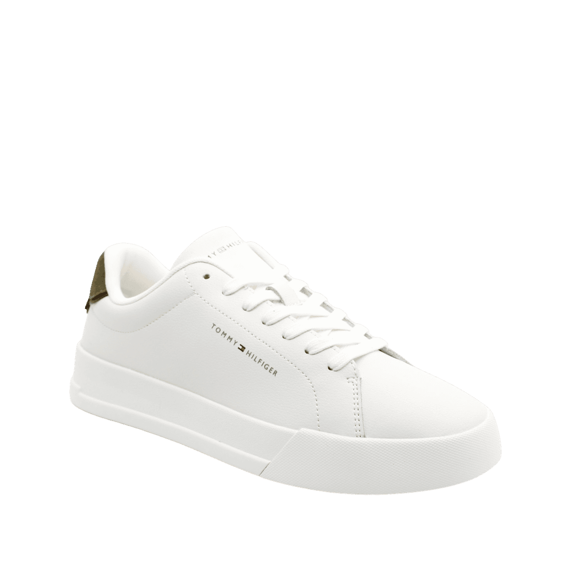 Ανδρικά Δερμάτινα TH Court Essential Sneakers Λευκά Tommy Hilfiger FM0FM05367-0K4