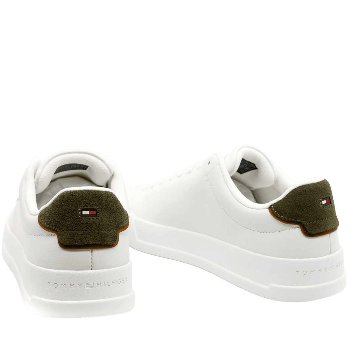 Ανδρικά Δερμάτινα TH Court Essential Sneakers Λευκά Tommy Hilfiger FM0FM05367-0K4