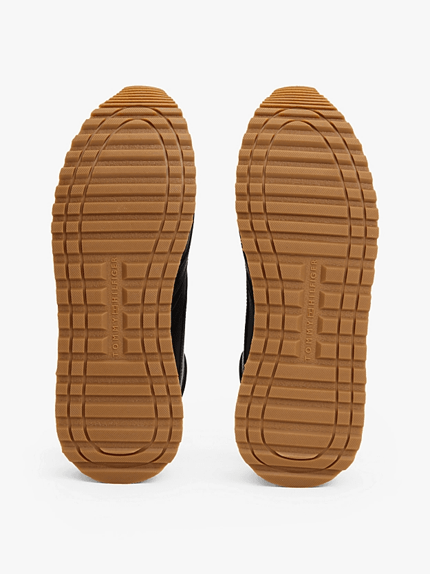 Ανδρικά Δερμάτινα Sneakers Μαύρα Tommy Hilfiger FM0FM05512-BDS