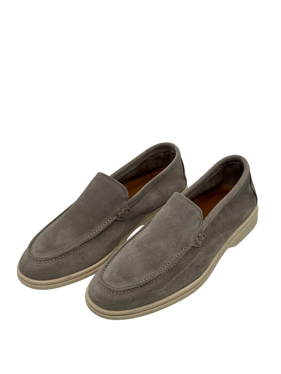 Ανδρικά Δερμάτινα Loafers Γκρι Velafiore 090-TAUPE