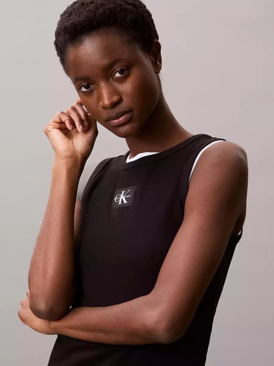 Women's Sleeveless Tops Calvin Klein Black