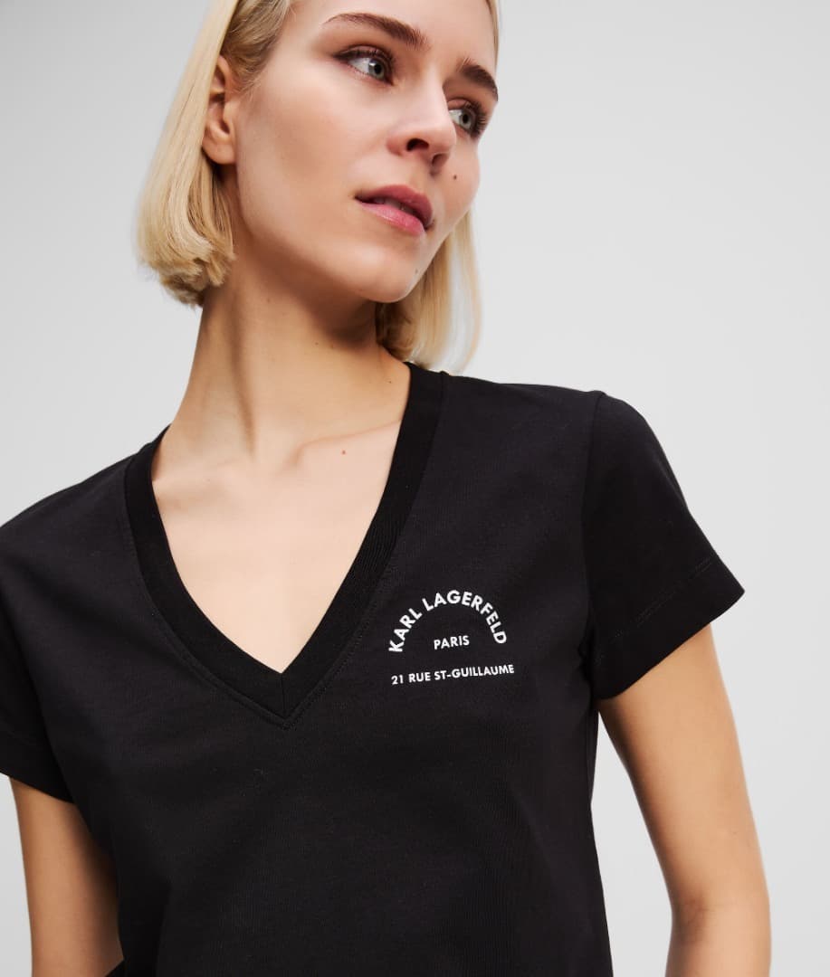 Γυναικείο T-shirt Μαύρο Karl Lagerfeld A3W17104-999 BLACK