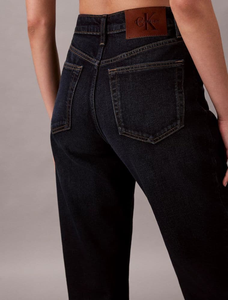ΤΖΙΝ CALVIN KLEIN HIGH RISE STRAIGHT OXBOW DARK BLUE CALVIN KLEIN