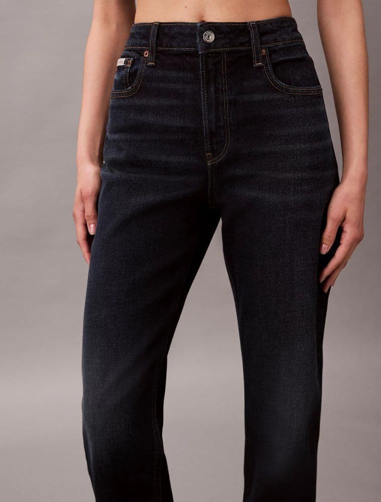 ΤΖΙΝ CALVIN KLEIN HIGH RISE STRAIGHT OXBOW DARK BLUE CALVIN KLEIN
