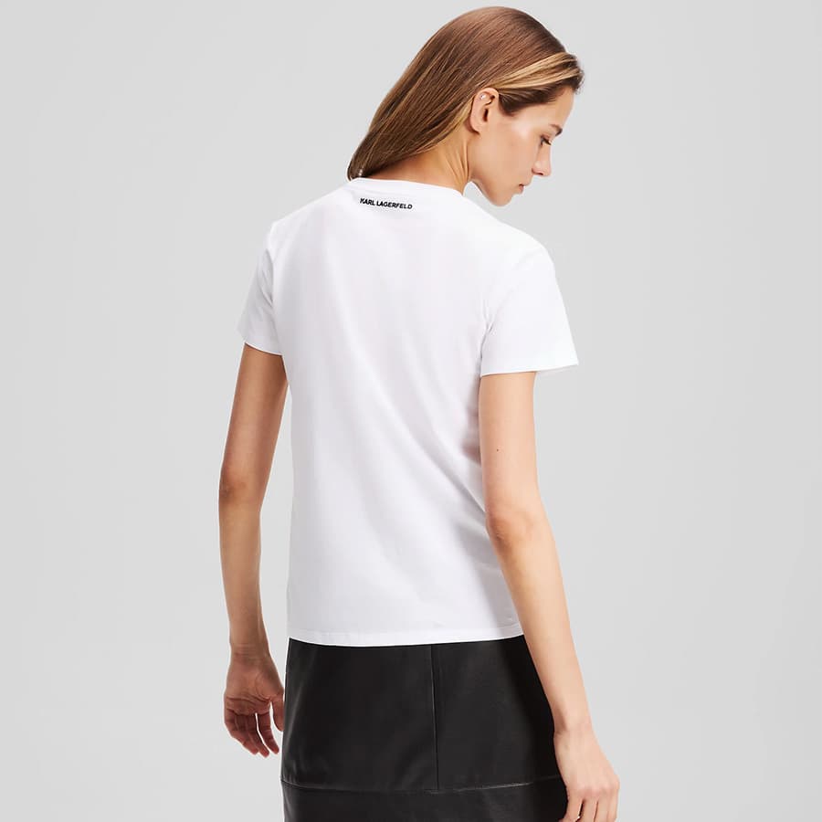 Γυναικείο T-shirt Λευκό Karl Lagerfeld A3W17076-100 WHITE