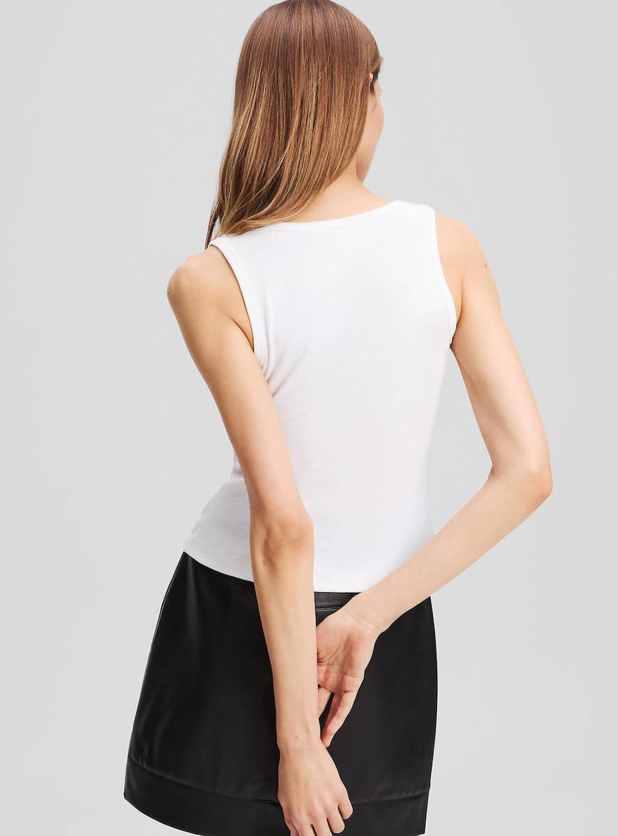Γυναικείο Tank Top Λευκό Karl Lagerfeld A3W17005-100 WHITE