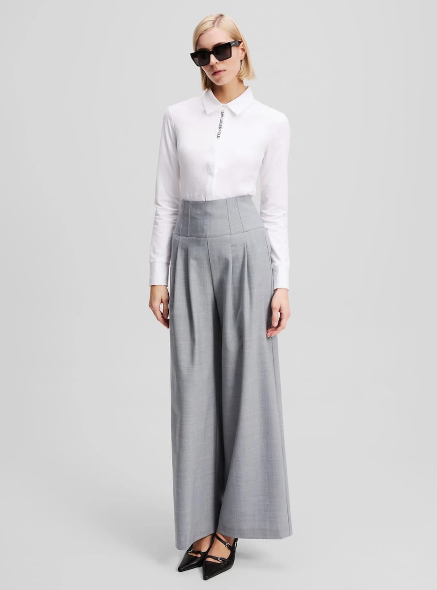 Γυναικείο Πουκάμισο Λευκό Karl Lagerfeld A3W17103-100 WHITE