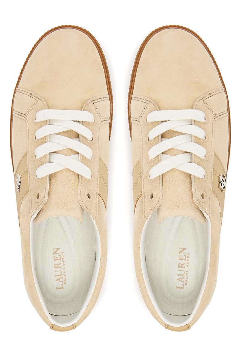 Γυναικεία Δερμάτινα Janson II Sneakers Μπεζ Ralph Lauren 802868344004-BEIGE
