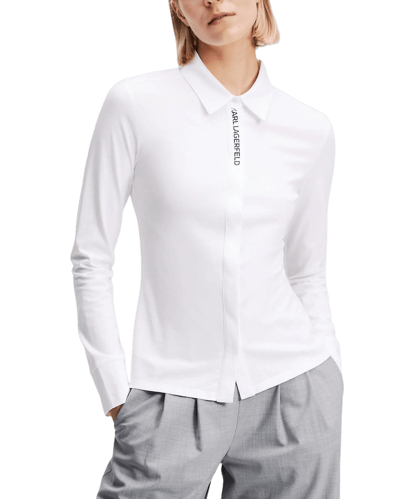 Γυναικείο Πουκάμισο Λευκό Karl Lagerfeld A3W17103-100 WHITE