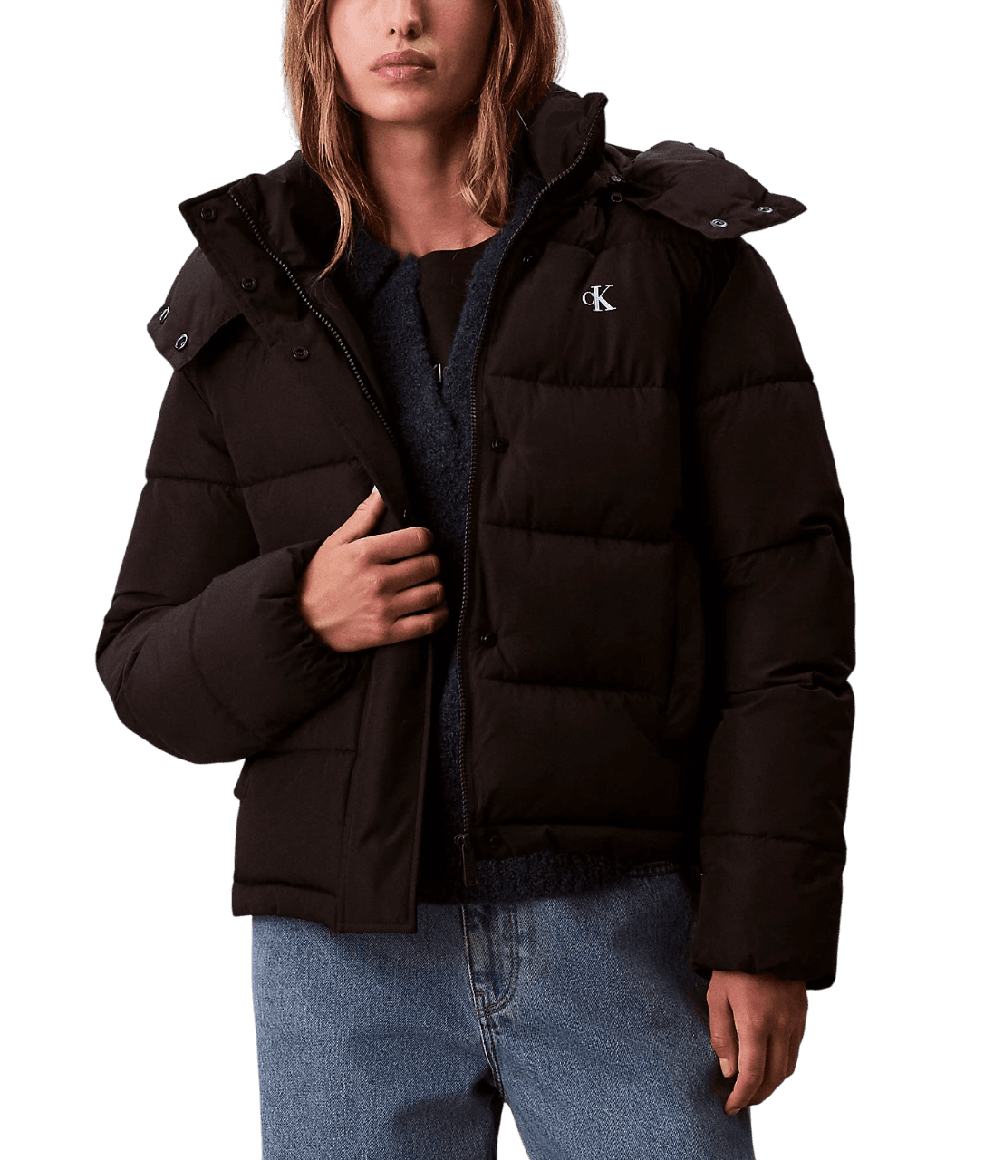 Γυναικείο Puffer Μπουφάν Μαύρο Calvin Klein LV047D513G-UB1