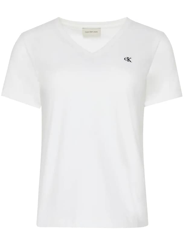 T-SHIRT CALVIN KLEIN ARCHIVE V NECK TEE WHITE CALVIN KLEIN