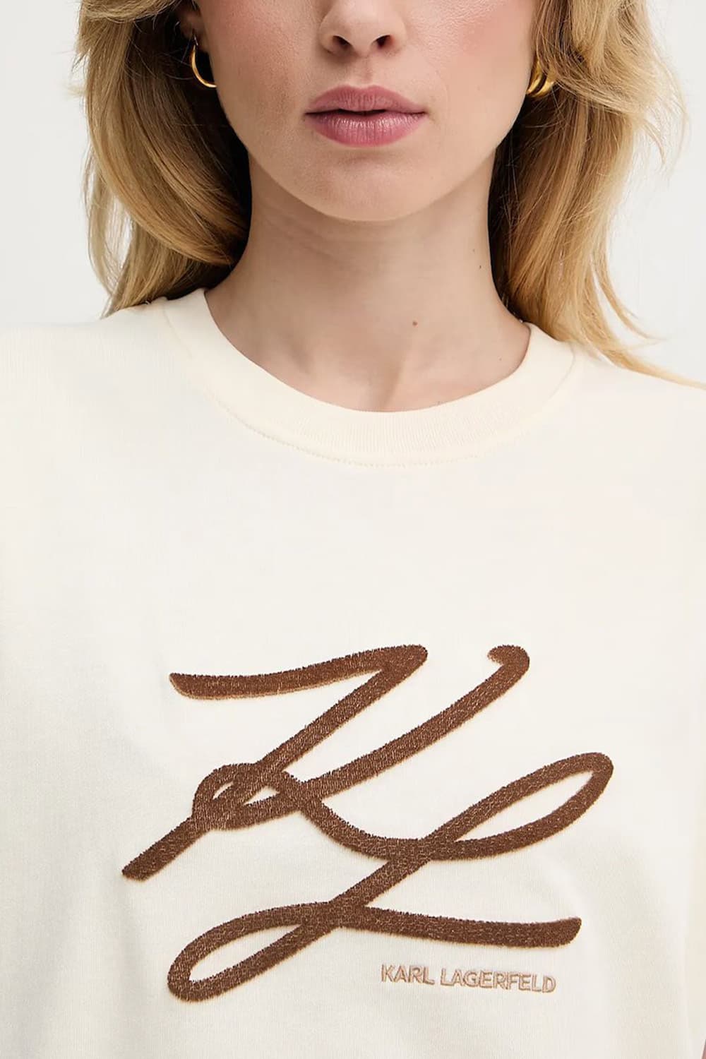 Γυναικείο T-shirt Μπεζ Karl Lagerfeld A3W17014-B09 CANNOLI CREAM