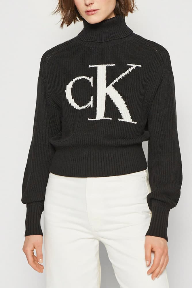 Γυναικείο Ζιβάγκο Πουλόβερ Μαύρο Calvin Klein LV047D349G-UB1