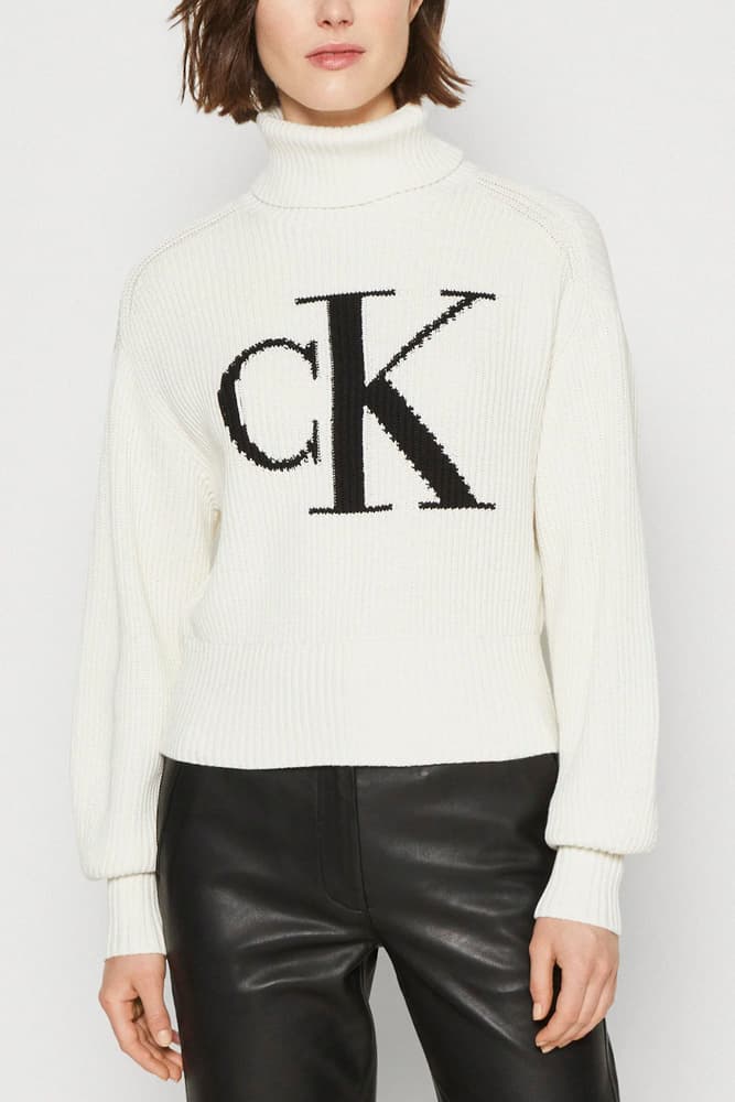 Γυναικείο Ζιβάγκο Πουλόβερ Εκρού Calvin Klein LV047D349G-101