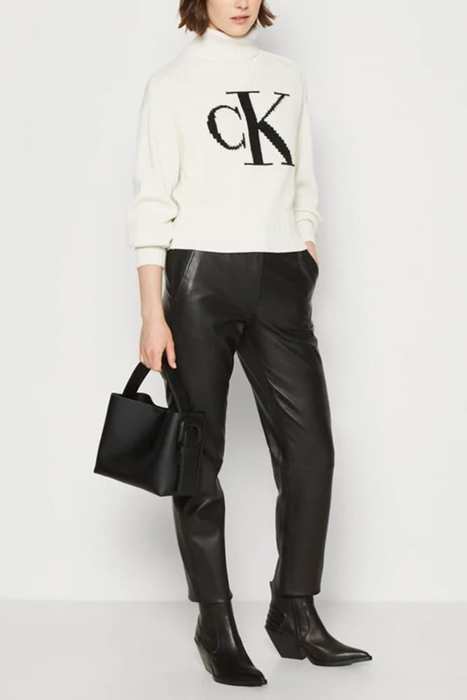 Γυναικείο Ζιβάγκο Πουλόβερ Εκρού Calvin Klein LV047D349G-101