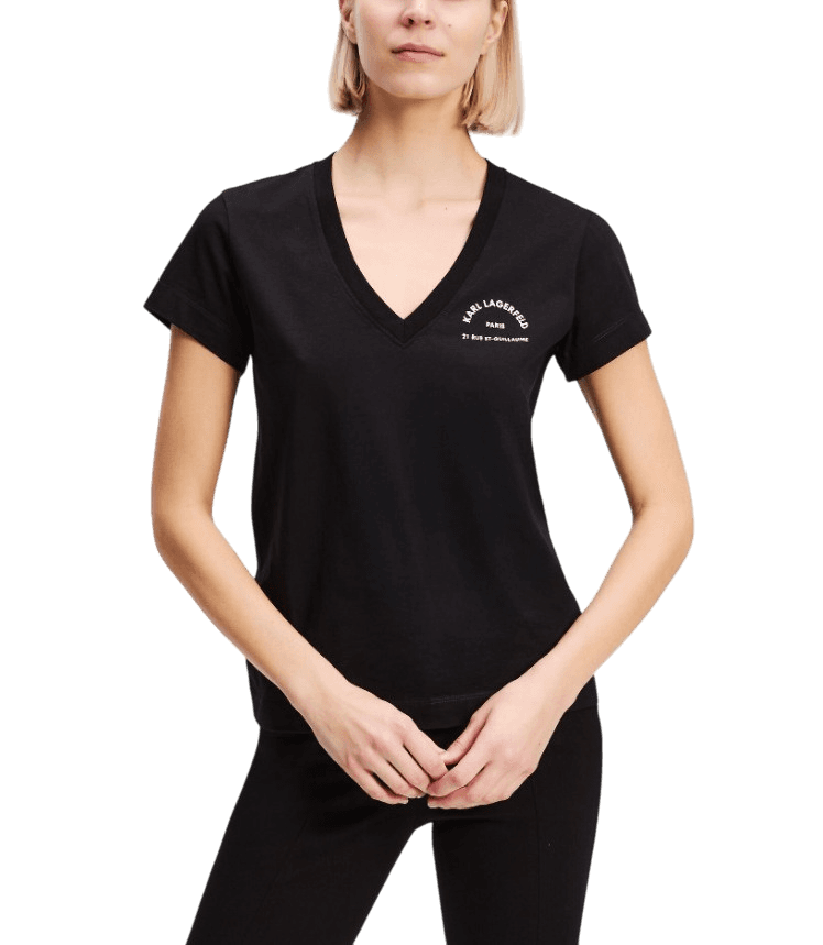 Γυναικείο T-shirt Μαύρο Karl Lagerfeld A3W17104-999 BLACK