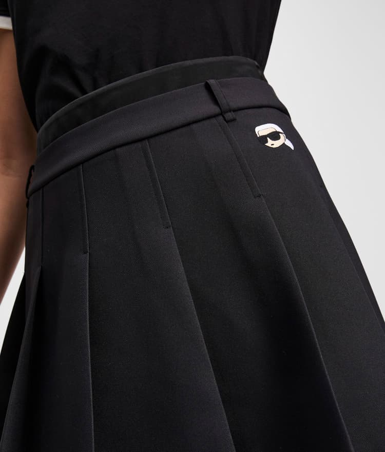 Γυναικεία Ikon Φούστα Μαύρη Karl Lagerfeld A3W12021-998 BLACK/WHITE