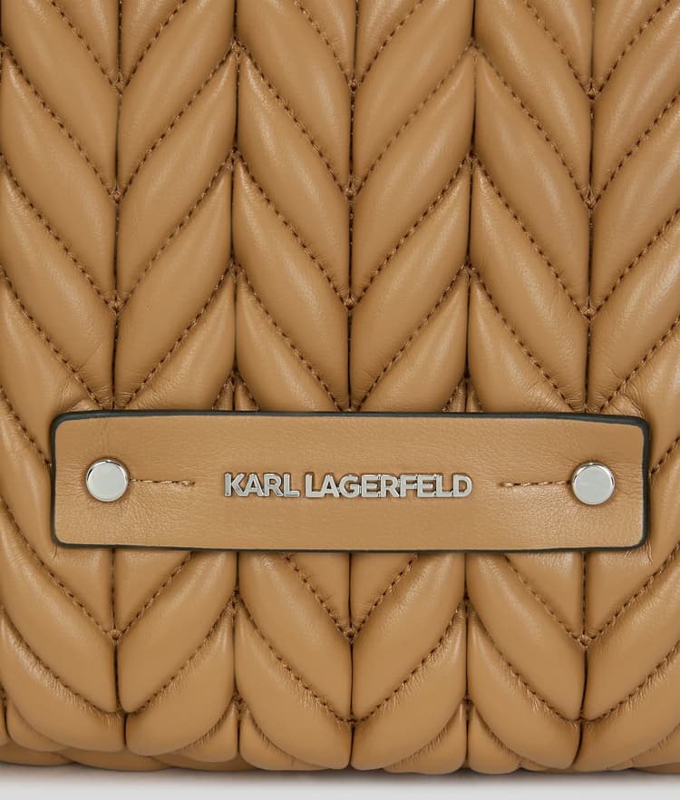 Γυναικεία K/Weave Hobo Τσάντα Καφέ Karl Lagerfeld A3W30147-1XV CARAMEL