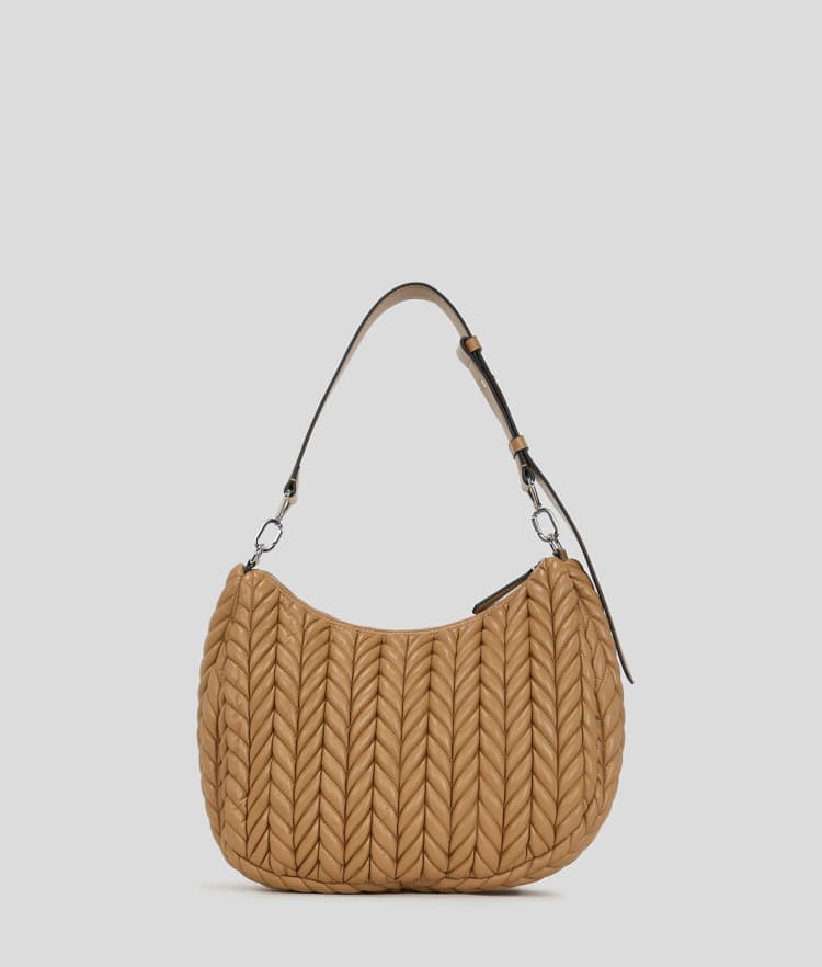 Γυναικεία K/Weave Hobo Τσάντα Καφέ Karl Lagerfeld A3W30147-1XV CARAMEL