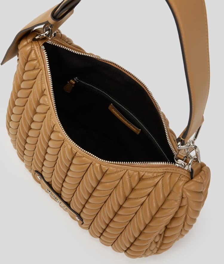 Γυναικεία K/Weave Hobo Τσάντα Καφέ Karl Lagerfeld A3W30147-1XV CARAMEL