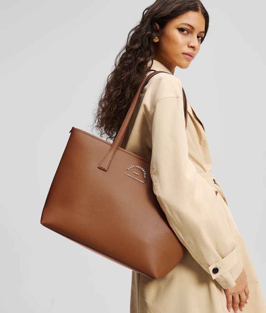 Γυναικεία K/Rsg Tote Τσάντα Καφέ Karl Lagerfeld A3W30314-1UR DARK TAN
