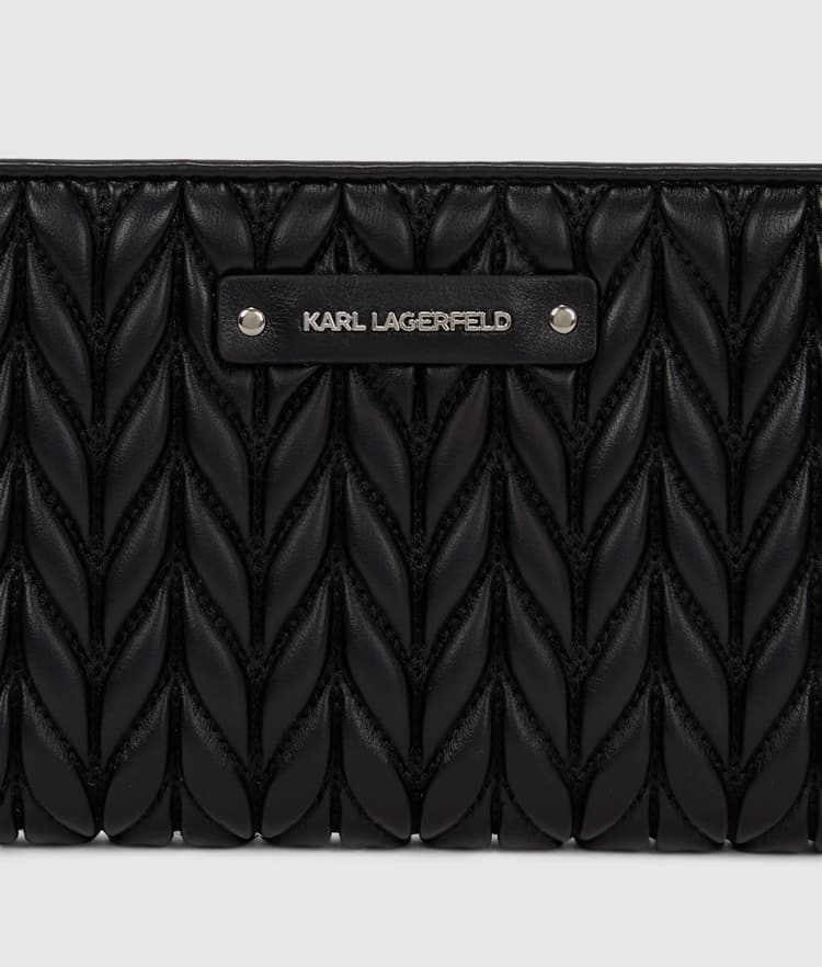 Γυναικείο K/Weave Πορτοφόλι Μαύρο Karl Lagerfeld A3W32038-1AV BLACK NICKEL