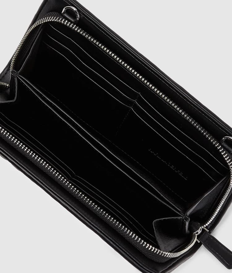 Γυναικείο K/Weave Πορτοφόλι Μαύρο Karl Lagerfeld A3W32038-1AV BLACK NICKEL