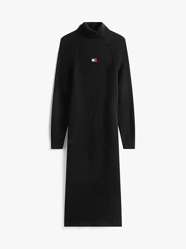 Γυναικείο Πλεκτό Φόρεμα Μαύρο Tommy Jeans DW0DW22167-BDS