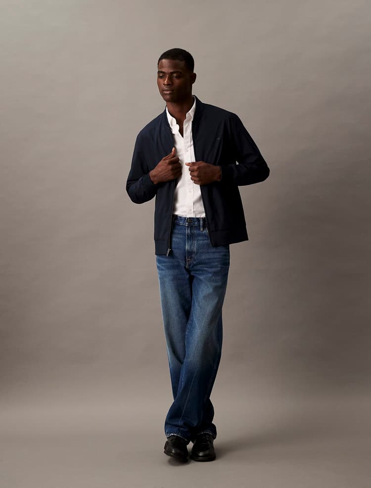 Ανδρικό Bomber Μπουφάν Navy Μπλε Calvin Klein LV040FM512-CJM