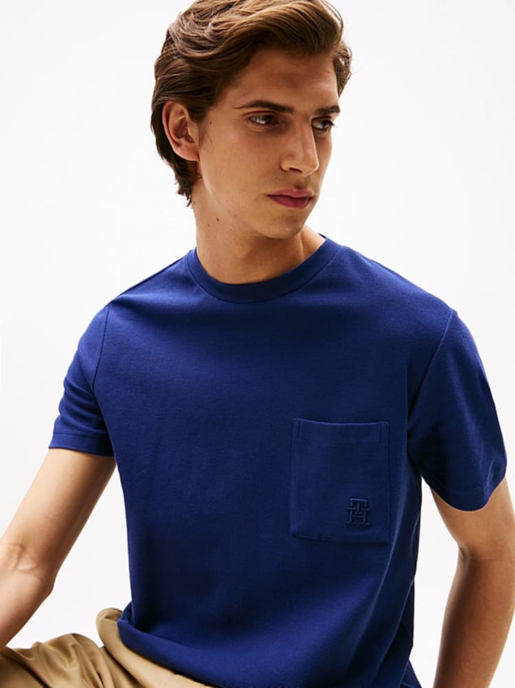 Ανδρικό T-shirt Μπλε Tommy Hilfiger MW0MW39365-C7G