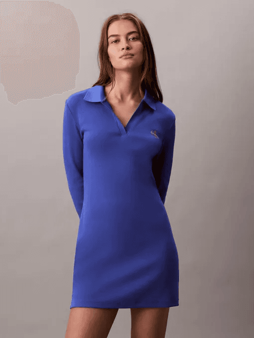 Γυναικείο Polo Φόρεμα Μπλε Calvin Klein LV047D214G-WFO