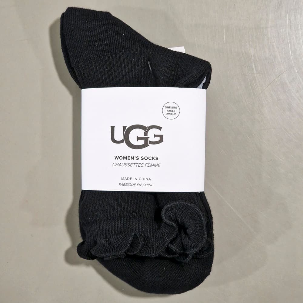 Γυναικείες Karsyn Lettuce Edge Κάλτσες Μαύρες UGG 1125531-BLK