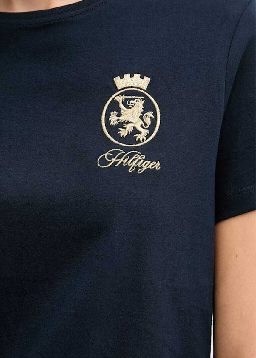 Γυναικείο TH Crest T-shirt Navy Μπλε Tommy Hilfiger WW0WW46153-C1G