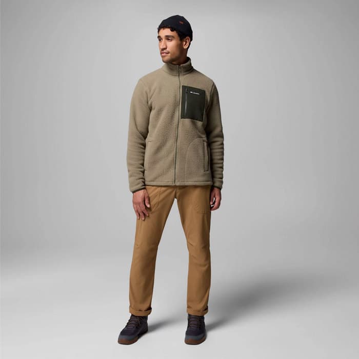 Ανδρική Jasper Ridge Pebbled Fleece Ζακέτα Λαδί Columbia 2142421-397