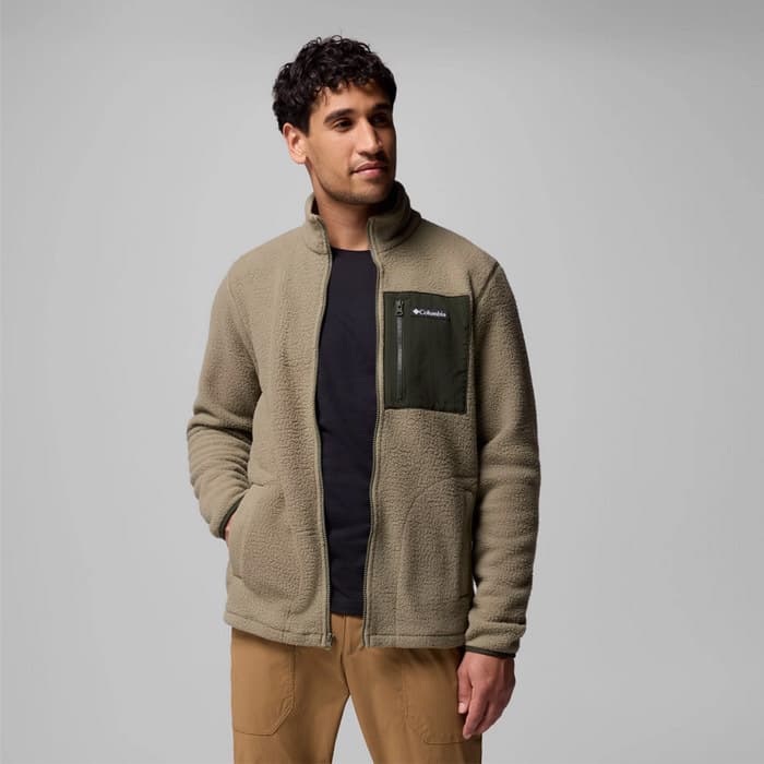 Ανδρική Jasper Ridge Pebbled Fleece Ζακέτα Λαδί Columbia 2142421-397