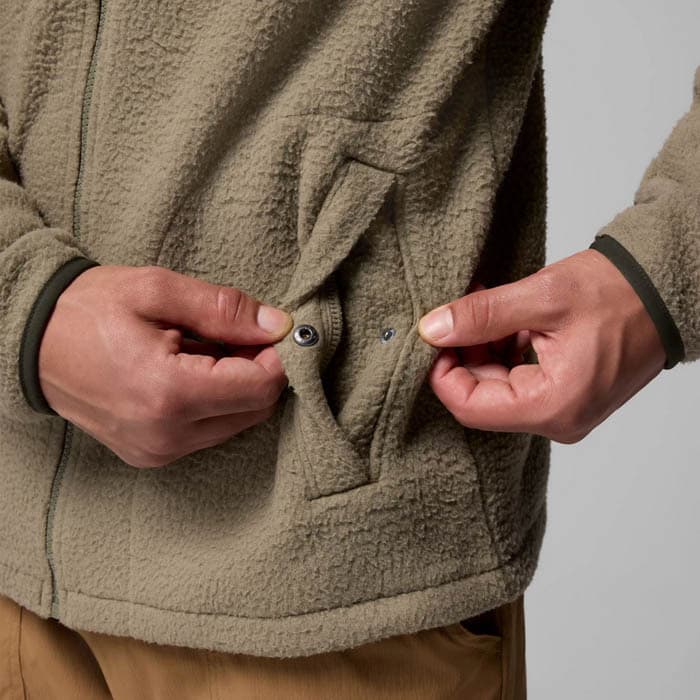 Ανδρική Jasper Ridge Pebbled Fleece Ζακέτα Λαδί Columbia 2142421-397