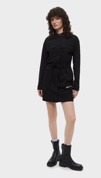 Γυναικείο Utility Φόρεμα-Πουκαμίσα Μαύρο Karl Lagerfeld Jeans A3W13018-999 BLACK