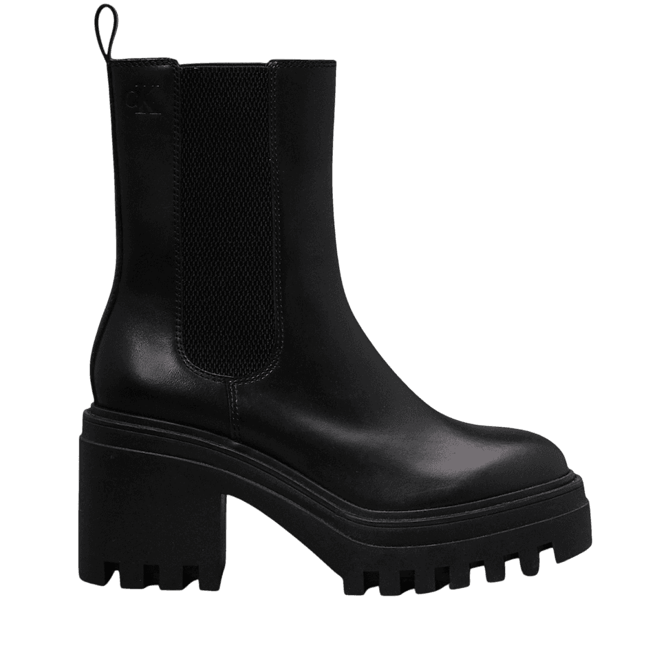 Γυναικείες Δερμάτινες Chelsea Μπότες Μαύρες Calvin Klein YW0YW01547-0GJ